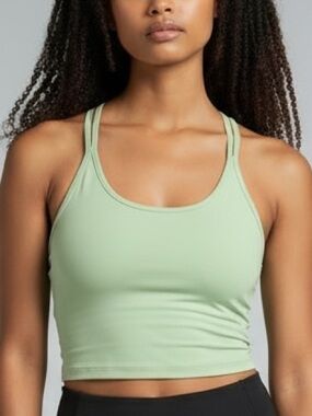 NWT Carve Designs cropped Tankini top Sea Glass